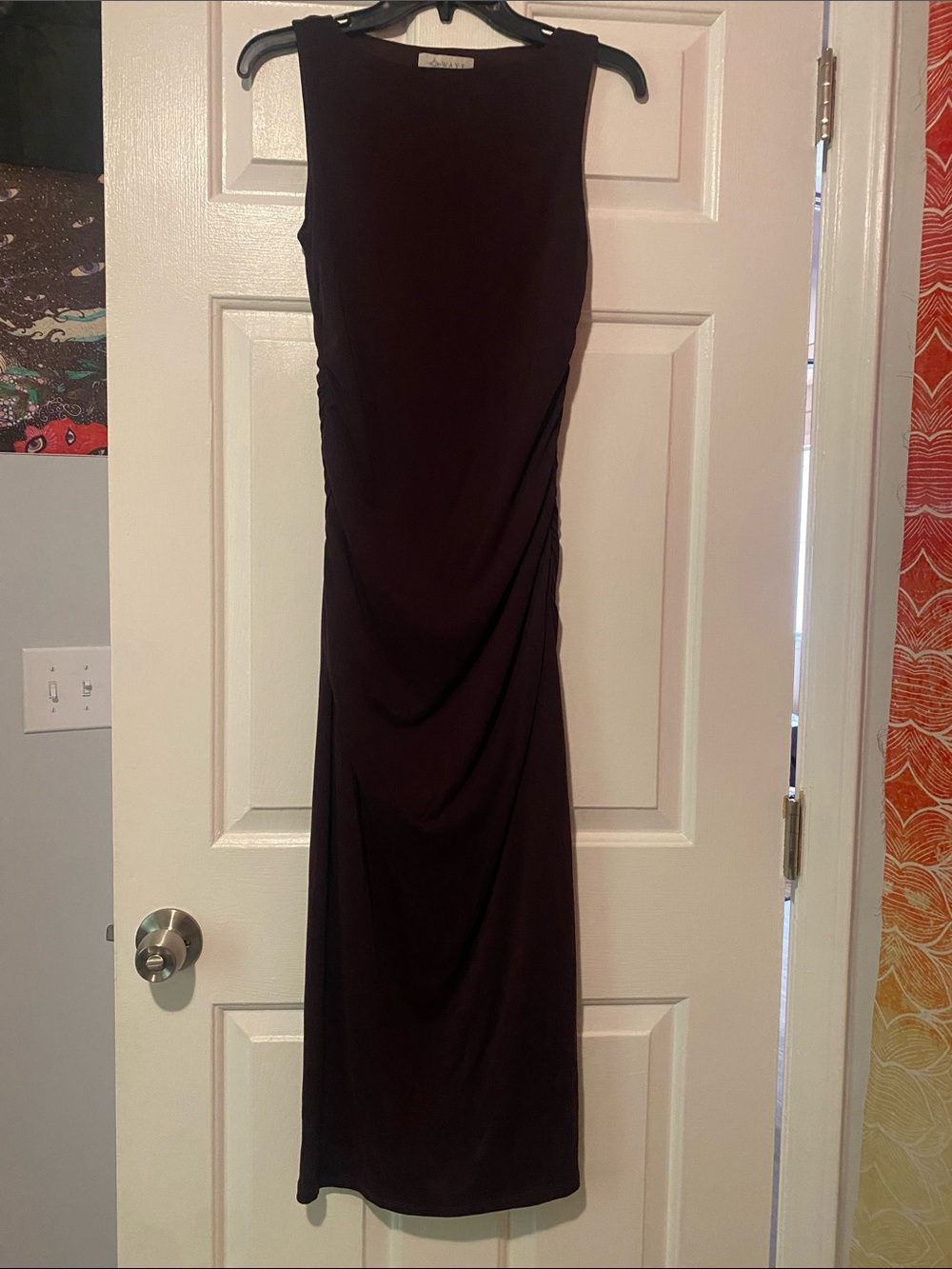 Wayf Sleeveless Midi Dress in Plum